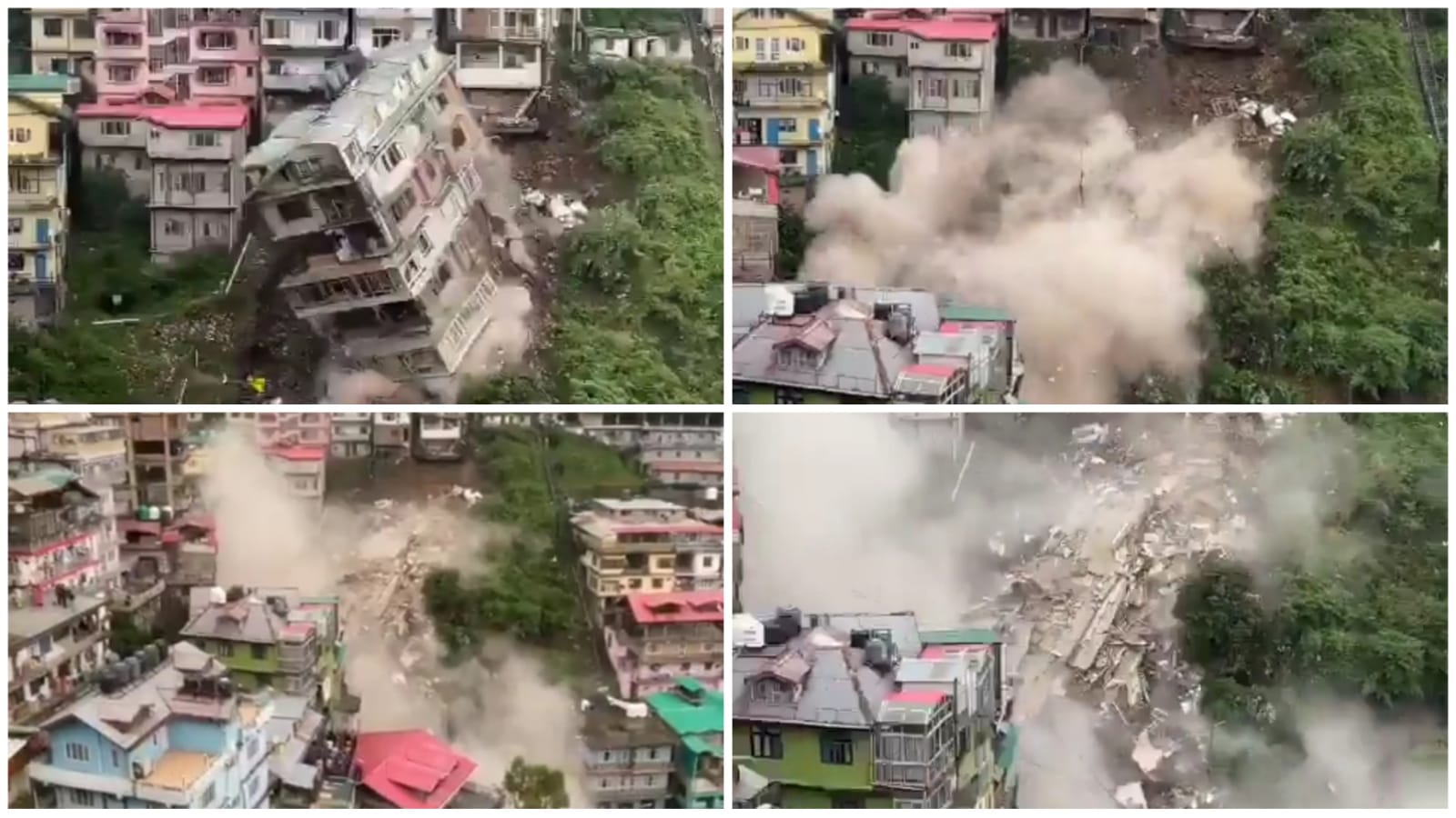 Shimla Building Collapse : एक झटके में ढह गई बहुमंजिला इमारत, देखें Video