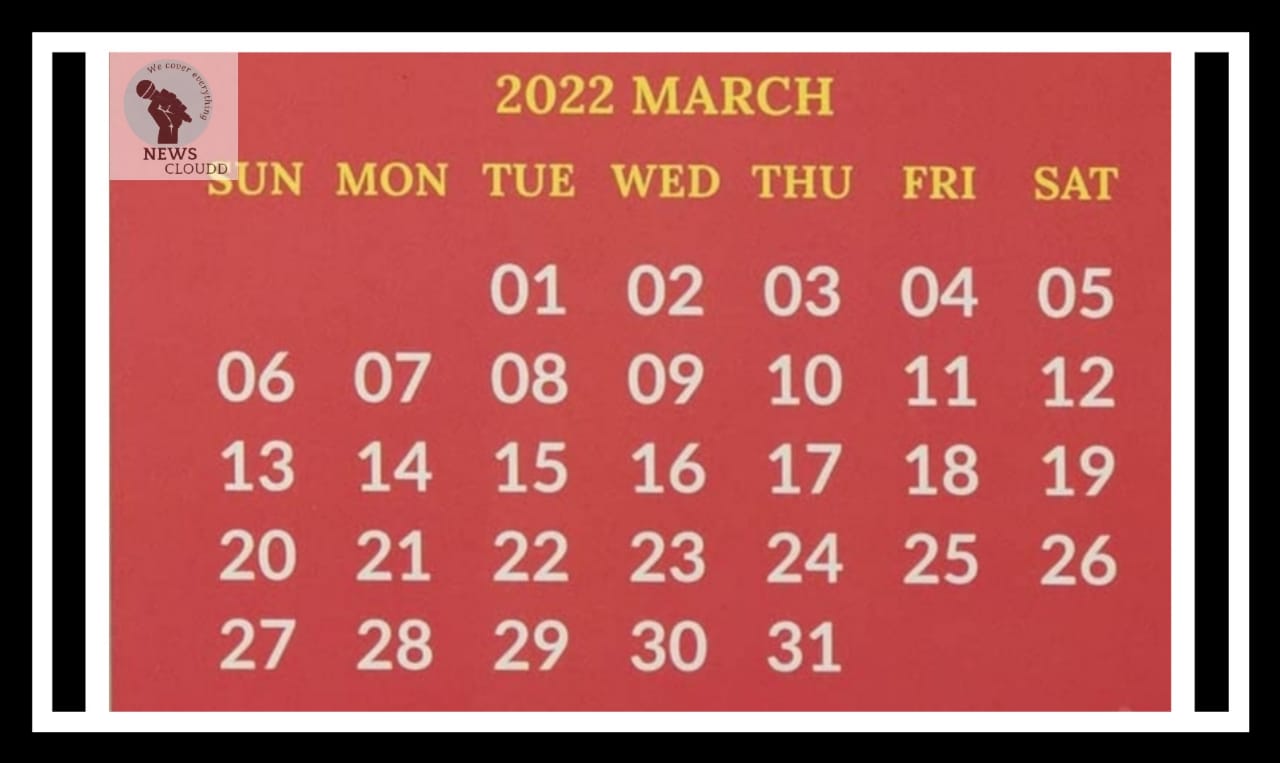 Important Days in March 2022